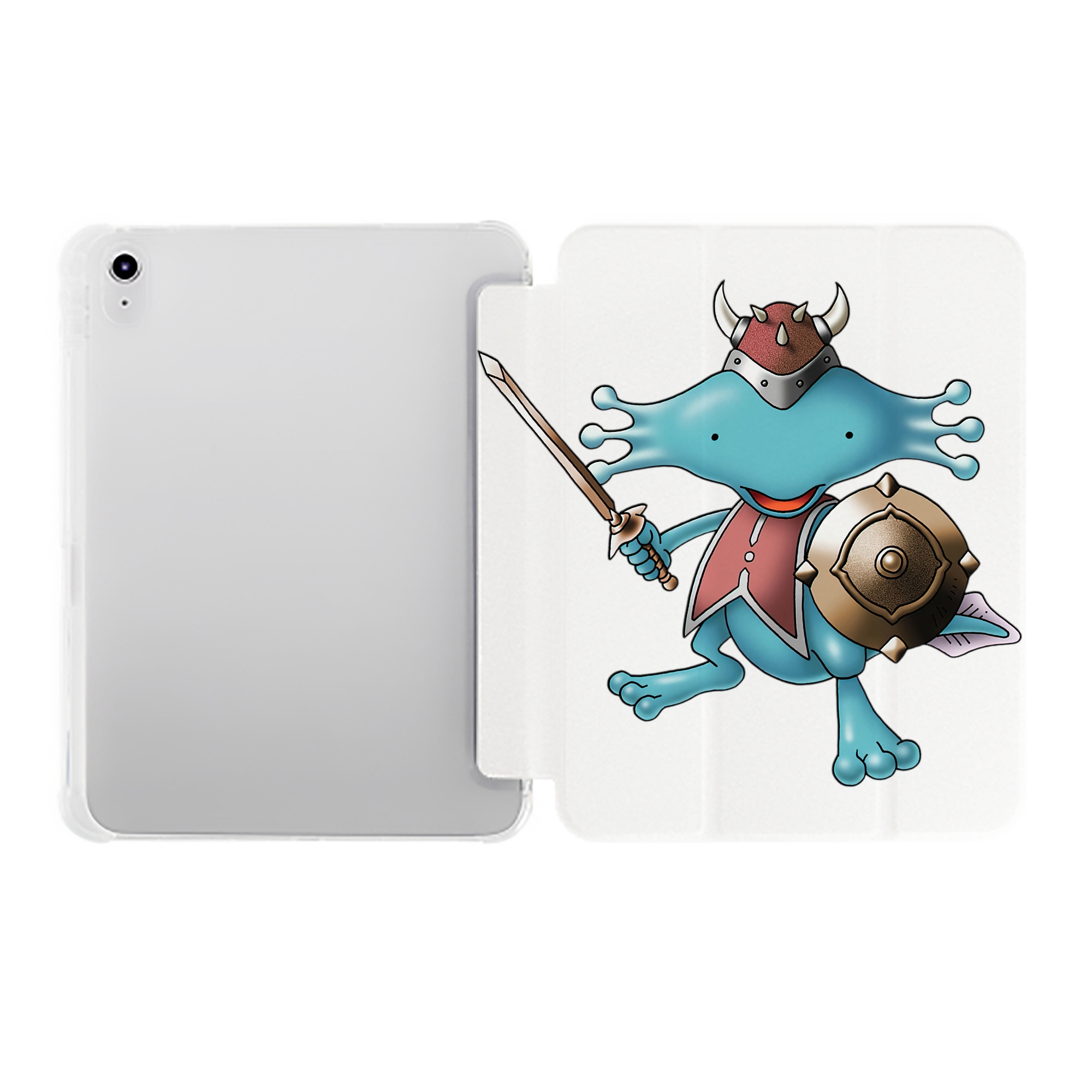 （画像用） ドラゴンクエスト Doragon Kuesuto Dragon Quest IPad ケース ペン収納付き 三つ折りスタンド PUレザー×シリコン 対応機種9.5/10.5/10.9インチ